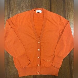 Vintage 70s Wool Cardigan Morado Boutique Made in Korea Burnt Orange Women’s M